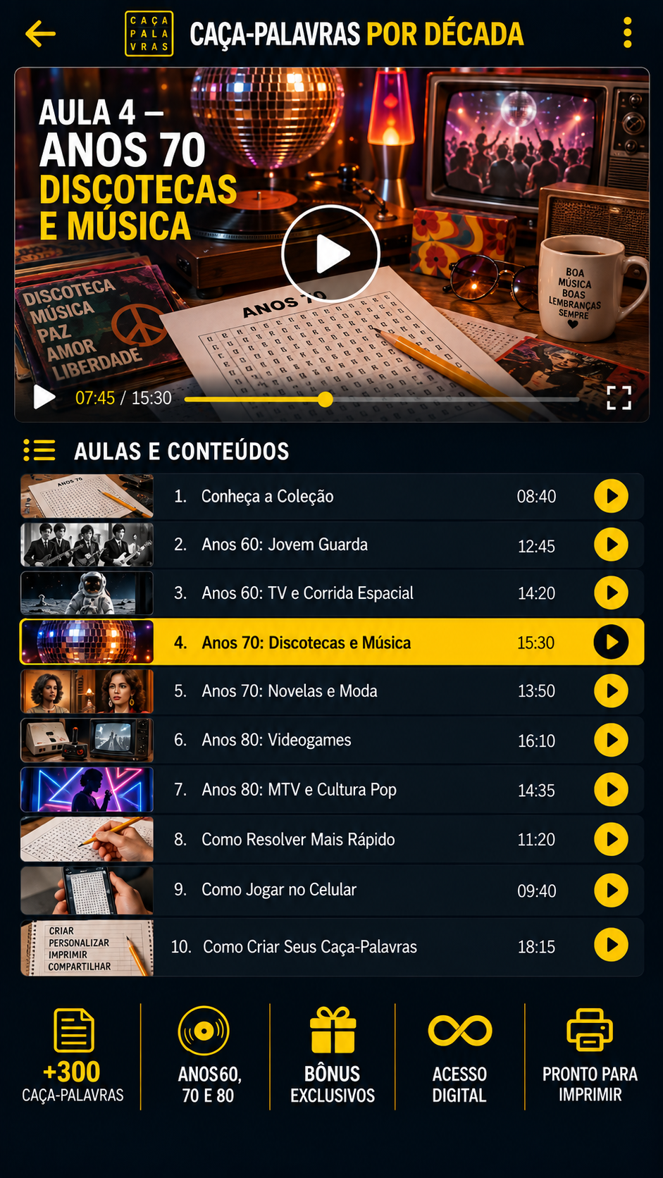 Aula 4 — Anos 70: Discotecas e Música